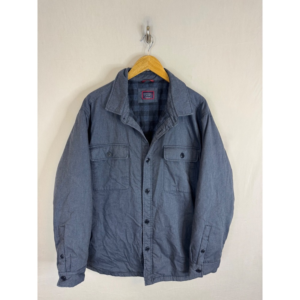 UNTUCKit Ziraldo Navy Blue Quilted Lined Shirt Jacket Mens XX-Large 40763